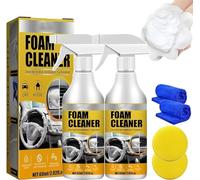 Limpiador de espuma Homebbc, Nuevo limpiador de espuma 2024 para automóviles, Limpiador de espuma multiusos, Limpiador de acabado de espuma para interiores de automóviles (2 piezas)