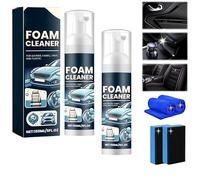 Limpiador de espuma multifunción para interiores de coche, champú y abrillantador, masilla limpiadora para limpieza profunda de interiores, accesorios de coche (2Piezas)