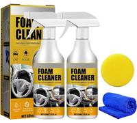 Limpiador de espuma multiusos, limpiador de espuma completo, limpiador de espuma interior de coche, spray limpiador de espuma para asiento de coche, 60 ml (2 unidades)