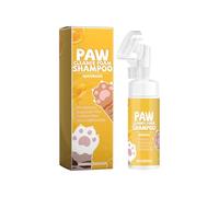 Limpiador de espuma para patas, champú sin agua de 100 ml, limpiador de patas con cepillo limpiador de patas integrado, cepillo limpiador de pies para perros, champú para gatos, lavado de control de