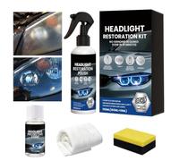 Limpiador De Faros | Spray restaurador de lentes con bloqueo de rayos UV | Spray limpiador de faros delanteros | para coche, camión, autocaravana, quad, automóvil, tractor, sedán, camioneta, vehículo