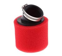 Limpiador de filtro de aire con abrazadera de doble capa de 2 etapas, 48 mm de diámetro interior en ángulo