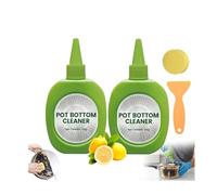 Limpiador de fondo de ollas y sartenes, potente gel limpiador, potente removedor de residuos quemados para utensilios de cocina de acero inoxidable (2PCS)