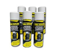 Limpiador de Frenos y Embrague 500ml - Pack 6 Unidades | Limpiafrenos, Eliminador de grasa, aceite y polvo | Spray alta presión, sin residuos | Compatible con metales, plásticos y gomas