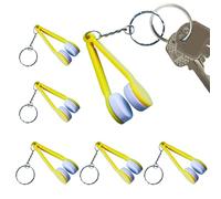 Limpiador de gafas con llavero - PVC 2,76 x 0,79 pulgadas 48 g, paquete de 6 | Herramienta ďe limpieza đe gafas sin rayas | Limpiador d́e lentes apto para viajes para lentes d̄e ģafas y teléfonos móvi