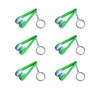 Limpiador de gafas con llavero - PVC 2,76 x 0,79 pulgadas 48 g, paquete de 6 | Herramienta ďe limpieza đe gafas sin rayas | Limpiador d́e lentes apto para viajes para lentes d̄e ģafas y teléfonos móvi