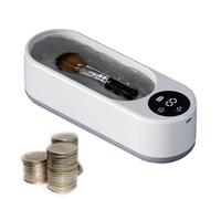 Limpiador de gafas, limpiador de gafas ultrasónico - Limpiador de contacto de bajo ruido 45000HZ Vibraciones de alta frecuencia, para reloj, collar, moneda, anillo, detergentes