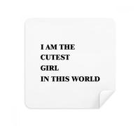 Limpiador de gamuza de gamuza con diseño de I Am The Cutest Girl, 2 unidades