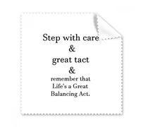 Limpiador de gamuza de limpieza con citas «Care And Tact Give You Balance Life», 5 piezas