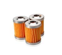 Limpiador de gasolina de aluminio CNC de 8 mm + 3/5 piezas de filtro de combustible reutilizable y lavable for motocicleta, filtro de combustible de aceite y gas en línea for quad.(3PC)