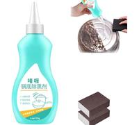 Limpiador de gel para ollas y sartenes, limpiador de gel para parte inferior de utensilios de cocina, potente pasta de limpieza de utensilios de cocina de acero inoxidable, removedor de acero