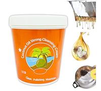 Limpiador de grasa para cocina, crema limpiadora potente con aceite de coco, limpiador para utensilios de acero inoxidable, limpiador multiusos que elimina manchas en microondas (1PCS)