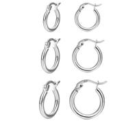 Limpiador de hilo de joyería 925 Sterling Silver Hoop Earrings | Small Plated Hoop Earrings For Women Men Baguier Accesorios Joyería, talla única, Metal, Sin piedra preciosa