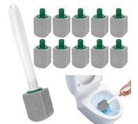 Limpiador de inodoro de piedra pómez, 10 unidades, bloque de limpieza, inodoro de piedra pómez con 1 mango, piedra de limpieza, para baño, cocina, para eliminar manchas difíciles