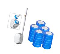 Limpiador de inodoro fácil y desechable con cabezal de esponja, diseños de liberación rápida para un fácil mantenimiento y control de olores