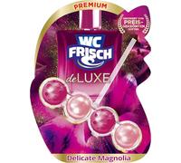 Limpiador de inodoro fresco DeLuxe Delicate Magnolia (50 g), con delicado aroma a magnolia, piedras perfumadas con perlas perfumadas para potenciar el perfume en cada enjuague
