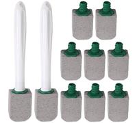 Limpiador de inodoro pómez con 10 cabezales y asas largas dobles, removedor eficiente de manchas de agua dura para cuencos, cuidado sin arañazos