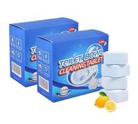 Limpiador de inodoros (12 unidades), potente eliminador de cal y descalcificador, potente quitamanchas en pastillas limpiadoras for inodoros, ambientador de larga duración.(2 boxes)