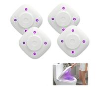 Limpiador de Inodoros, 4 Piezas Lámparas UV para Inodoro con Desinfección UV y Sensor de Movimiento Desinfectante de Inodoro UV Impermeable IPX4 de 800 mAh con 4 Perlas LED para la Higiene del Baño