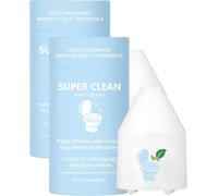 Limpiador de inodoros New Upgrade Super Clean, automático, en polvo espumoso, desincrustante para inodoros, de alta potencia, con fragancia duradera, mejora la higiene.