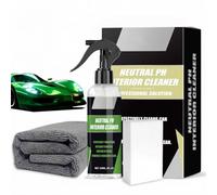 Limpiador de Interior para Coche 120 ml, Potente pero Suave para Tapicería, Salpicadero y Cuero, Deja una Fragancia a Coche Nuevo sin Residuos, Spray para Salpicadero, Plástico y Superficies Sensibles