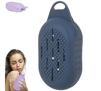 Limpiador de jabón de silicona de doble cara, bolsa de ahorro de jabón para ducha y baño, ahorro de jabón de secado rápido para ducha, bolsa de jabón exfoliante para lavado corporal (gris)
