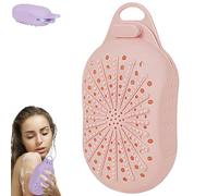 Limpiador de jabón de silicona de doble cara, bolsa de ahorro de jabón para ducha y baño, ahorro de jabón de secado rápido para ducha, bolsa de jabón exfoliante para lavado corporal (rosa)
