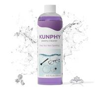 Limpiador de joyas KUNPHY mejorado, nueva fórmula vegetal para todos los limpiadores ultrasónicos, efecto limpiador reforzado, limpiador multiusos para gafas, plata, oro, anillos, diamantes y leído