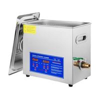 Limpiador de joyas ultralimpiador 200 W, calentador con temporizador, tanque 6 L, máquina limpieza baños, equipo industrial acero inoxidable Para uso de bricolaje