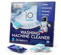 Limpiador de lavadora y pastillas descalcificadoras, 24 unidades, limpieza profunda y descalcificadora para lavadoras HE-Front y Top Carder, pastillas altamente eficaces para un lavado fresco e