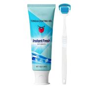 Limpiador de lengua,Eliminación mal aliento con un cepillo,Set de Gel Limpiador de Lengua - Para Viajes, Rutina Matutina y Vespertina, Viajes de Negocios, Cita Nocturna, Antes de Dormirse