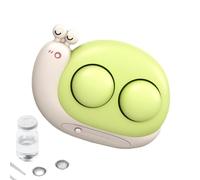 Limpiador de lentes de contacto, 2 en 1 ultrasónico de alta frecuencia limpiador de lentes eléctricas, estuche de viaje suave para lentes pequeñas y portátiles para lentes blandas, duras y de colores