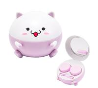 Limpiador de lentes de contacto, 2 modos, bonita lavadora de lentes de contacto con estuche de solución y herramienta aplicadora de lentes de contacto para limpiar lentes de contacto suaves