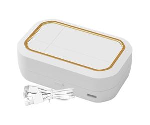 Limpiador de lentes de contacto, contactos ultrasónicos portátiles, máquina de limpieza de lentes de contacto, eficaz y de limpieza rápida, estuche de solución con cargador, adecuado para