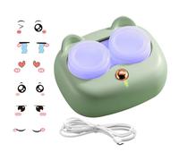 Limpiador de lentes de contacto - Gafas USB herramienta con 3 modos, 7x5.7x3.4cm contacto de viaje lente máquina de limpieza para el hogar Oficina Cosplay al aire libre diario conmutación
