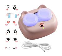 Limpiador de lentes de contacto - Gafas USB herramienta con 3 modos, 7x5.7x3.4cm contacto de viaje lente máquina de limpieza para el hogar Oficina Cosplay al aire libre diario conmutación
