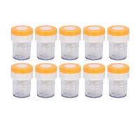 Limpiador de Lentes de Contacto Manual, Estuche de Limpieza de Lentes de Contacto de Rotación 10 Piezas Profesional Portátil para Oficina(naranja)