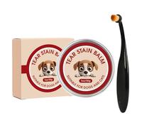 Limpiador de Manchas de Lágrimas para Cachorros | Crema de Cuidado con Cepillo de 40 Gramos | Eliminador de Manchas de Lágrimas para Gatos - Para Aseo, Clínica Veterinaria, Hogar, Cuidado Diario