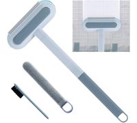Limpiador de Mosquitera Cepillo de Limpieza de Malla de Pantalla Cepillo Mosquiteras con limpiaparabrisas Cepillo Limpiador para mosquitera Limpiador de Ventanas con Mango (Rutina: 44 cm)