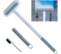 Limpiador de Mosquiteras y Ventanas con Cepillo de Malla, Limpiaparabrisas y Mango,Limpieza Profunda para Pantallas y Mosquiteras,Herramienta de Limpieza para Exteriores(Extra Largo: 60 cm)