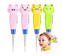 Limpiador de Oídos Cera, 4 Kit de limpieza para Oídos, Herramientas de Limpieza de Oídos, Limpiador Orejass con Luz LED, Juego de Limpieza de Oídos, Ear Wax Removal, para Oídos Bebés y Adultos