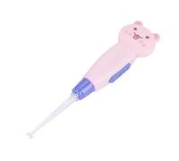 Limpiador de Oídos con Linterna LED de Dibujos Animados, Removedor de Cerumen con Cuchara y Pinzas, Bonito Limpiador de Oídos ABS para el Cuidado del bebé (gato rosa)