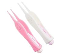 Limpiador de oídos de plástico flexible para eliminar la cera del oído (2 unidades) con luz LED