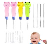 Limpiador de Oídos,Kit de Limpieza Para Oídos,8 Piezas Herramientas de Limpieza de Oídos,Limpiador de Oídos Con LED,Limpiador de Oídos Para Bebés,Eliminación de Cera de Oído,Pinzas Para Removedor Cera