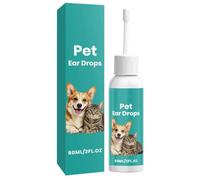 Limpiador de oídos para perros,Limpiador de oídos para perros | Gotas Limpiadoras 60 ml Eliminación de Cerumen para Mascotas | Solución Limpiadora Oídos Perros | para razas pequeñas, medianas y