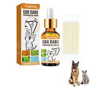Limpiador de Oídos Perros y Gatos, Gotas para los Oídos Perros, Gotas para los Oídos de Mascotas, Aceite para Ácaros del Oído, Limpiador Ótico en Gotas
