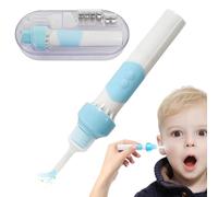 Limpiador de oídos silencioso con lámpara LED Removedor de Cera para Oídos con Luz LED Portátil Ear Wax Remover Kit de Eliminación de Cera de Oído Eléctrico con 2 Cabezales de Repuesto Lavables