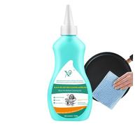 Limpiador de ollas y sartenes: sin arañazos, ollas y sartenes. Limpiador de cocina de 150 ml, limpiador de gel para suelos de sartén, pasta de limpieza de acero inoxidable, fuerte removedor de grasa y