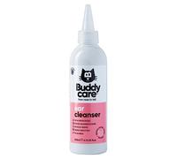 Limpiador de orejas de gato por Buddycare | 200 ml | Solución calmante de limpieza de oídos para gatos | Ingredientes derivados naturalmente con aloe vera