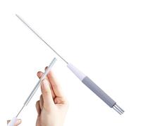 Limpiador de paja reutilizable: cepillo largo de acero inoxidable, cerdas y sólidas | Juego de limpieza fina, herramienta práctica para vasos, tazas, botellas, mangueras pequeñas y accesorios